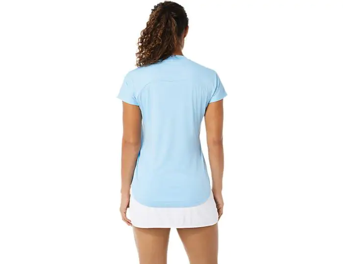 Asics t shirt femme cyan store