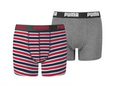 Puma -  Basic Boxer Printed Stripes 2P - Puma Unterwäsche