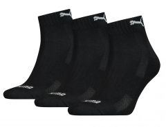 Puma - Cushioned Quarter Socks 3P - Ankle Socks Black
