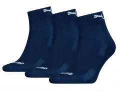 Puma - Cushioned Quarter Socks 3P - Dark Blue Sports Socks