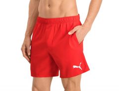 Puma - Swim Mid Shorts - Red Swim Shorts