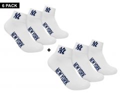 New York Yankees - 6-Pack Quarter Socks - Weiße Socken