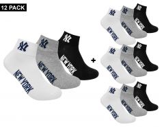 New York Yankees - 12-Pack Quarter Socks - Socken Bundle