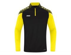 Jako - Ziptop Performance - Black and Yellow Sports Shirt Men