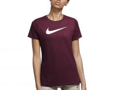 Nike - Womens Tee Dry TFC Crew - Sportshirt Bordeuxrot