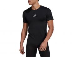adidas - Techfit Short Sleeve Top - Schwarzes Undershirt