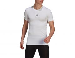 adidas - Techfit Short Sleeve Top - Weißes Untershirt