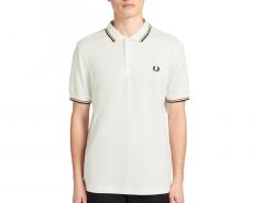 Fred Perry - Twin Tipped Shirt - Weißes Poloshirt