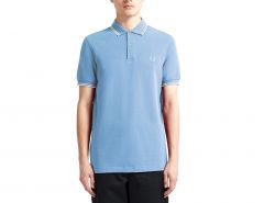 Fred Perry - Twin Tipped Shirt - Hellblaues Polo