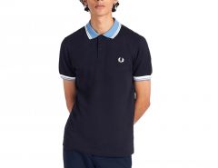 Fred Perry - Contrast Rib Polo Shirt - Poloshirt Fred Perry