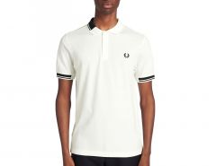 Fred Perry - Abstract Collar Polo Shirt - Poloshirt Weiß