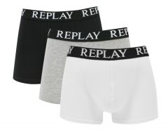 Replay - Boxer Basic Cuff Logo 3 Pack - Men Trunks