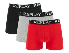 Replay - Boxer Basic Cuff Logo 3 Pack - Underwear Men