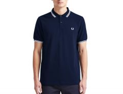 Fred Perry - Twin Tipped Shirt - Dunkelblaues Polo Shirt