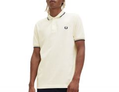 Fred Perry - Twin Tipped Shirt - Cream Colored Polo Shirt