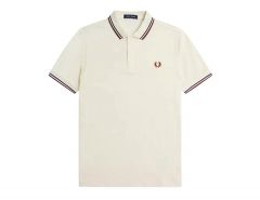 Fred Perry - Twin Tipped Shirt - Cream Colored Polo Shirt