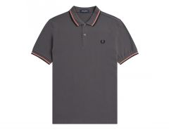 Fred Perry - Twin Tipped Shirt - Grey and Pink Polo Shirt