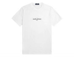 Fred Perry - Embroidered T-Shirt - Men's Tee White