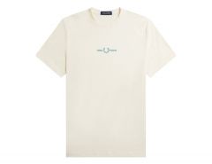 Fred Perry - Embroidered T-Shirt - Ecru Men's Shirt
