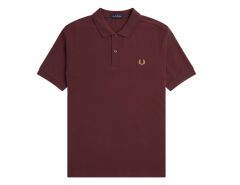 Fred Perry - Plain Shirt - Burgundy Polo Shirt
