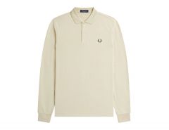 Fred Perry - Longsleeve Plain Shirt - Beige Long Sleeve Shirt