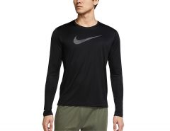 Nike - Dri-Fit UV Run Division - Schwarzes Sportshirt