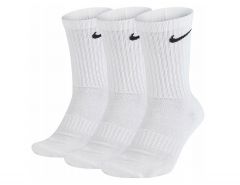 Nike - Dri-FIT Everyday Cushioned Crew Socks 3P - White Crew Socks