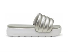 Puma - Karmen Slides Puffy - Silver Platform Slides