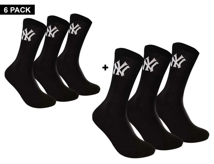 New York Yankees 6-Pack Crew Socks Socken Bundle