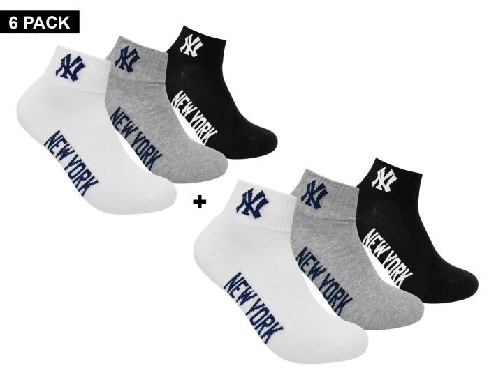 New York Yankees 6-Pack Quarter Socks Socken