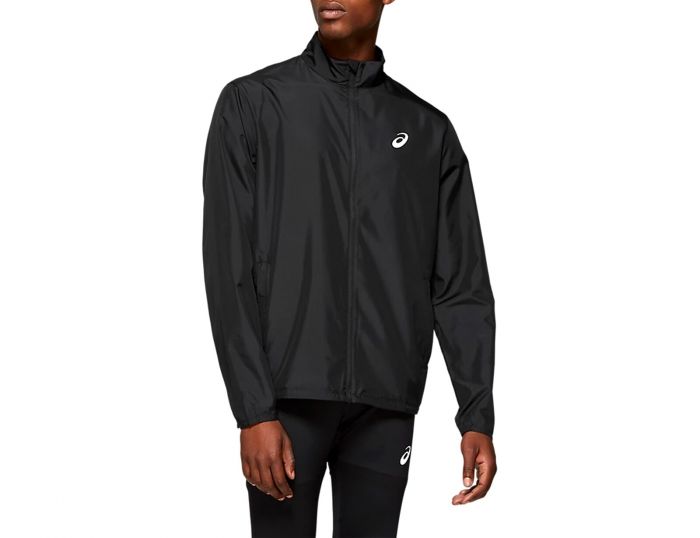 Asics Silver Jacket Schwarze Laufjacke
