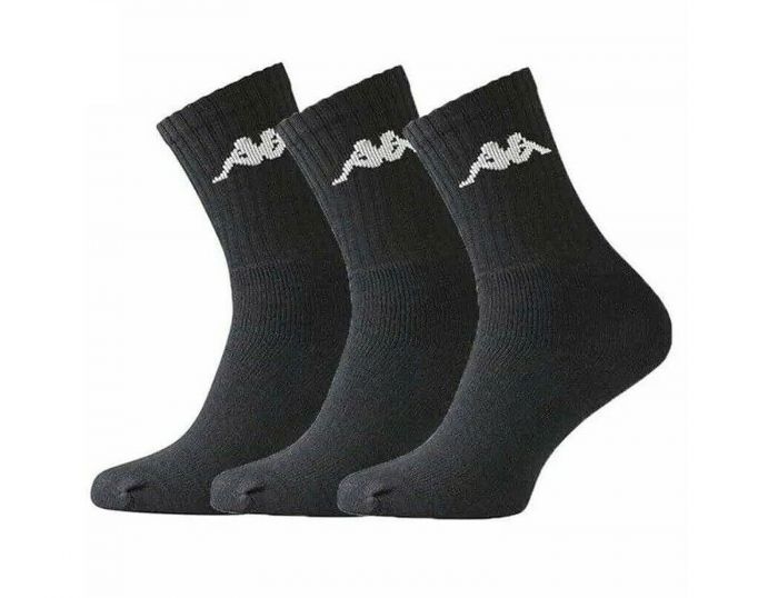 Kappa Trisper Tennis Sock 3 pack Schwarze Socken