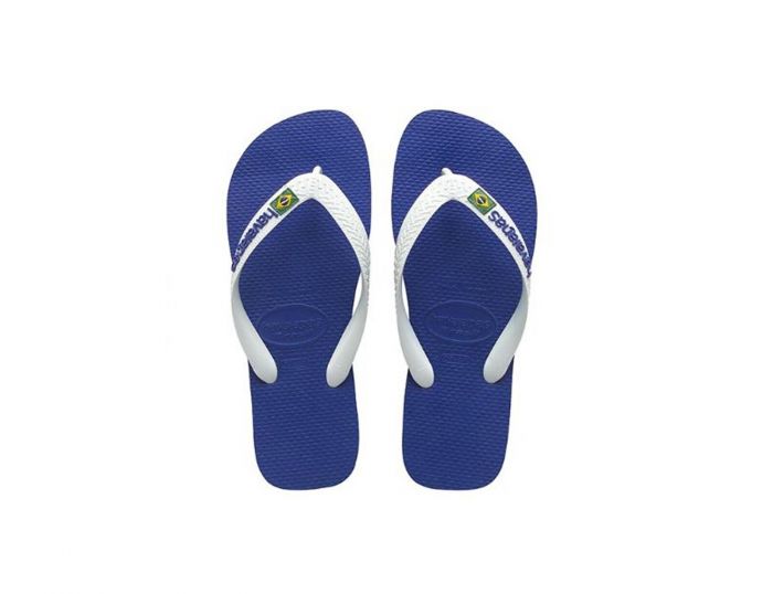 Havaianas Brasil Logo Blaue Slippers Kinder