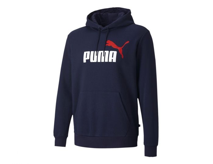Puma ESS 2 Color Hoody Big Logo Dunkelblaues Kapuzenshirt