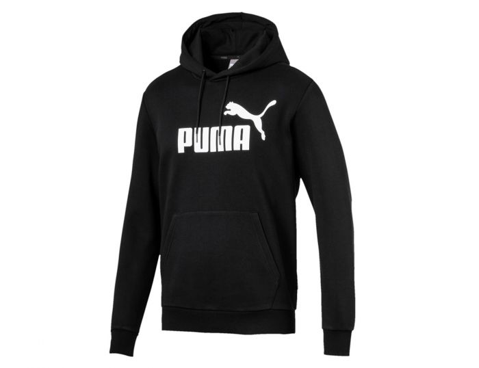 Puma ESS Hoody FL Big Logo Schwarzes Sweatshirt