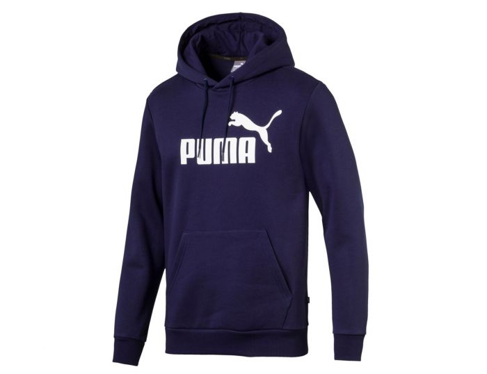Puma ESS Hoody FL Big Logo Dunkelblaues Sweatshirt