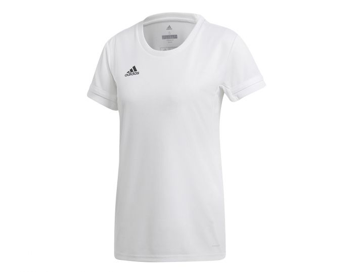 adidas T19 Short Sleeve Jersey Women Weißes Sportshirt Damen