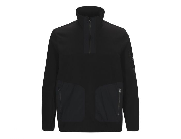 Peak Performance 2.0 Fleece/ Woven TN Black sweater