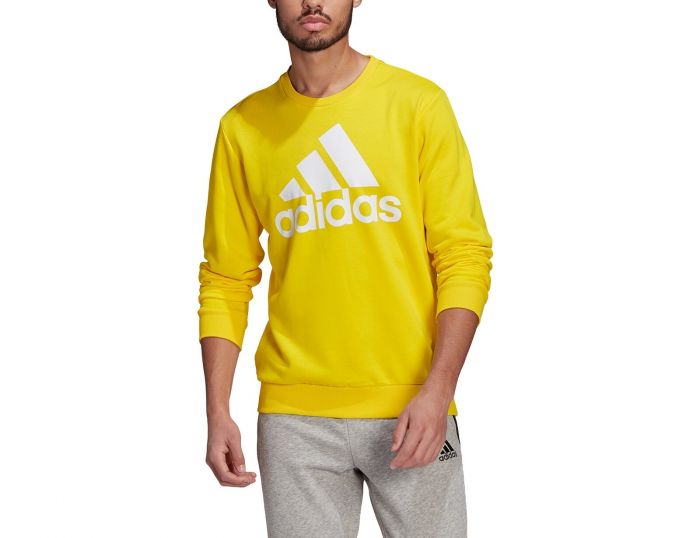 adidas Big Logo French Terry Sweatshirt Gelbes Sweatshirt
