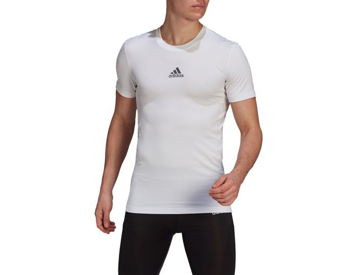 adidas Techfit Short Sleeve Top Weißes Untershirt