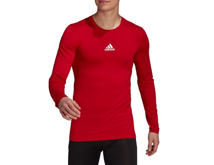 adidas Techfit Long Sleeve Top Kompressionsshirt Rot