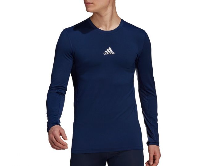 adidas Techfit Long Sleeve Top Kompressionsshirt Blau