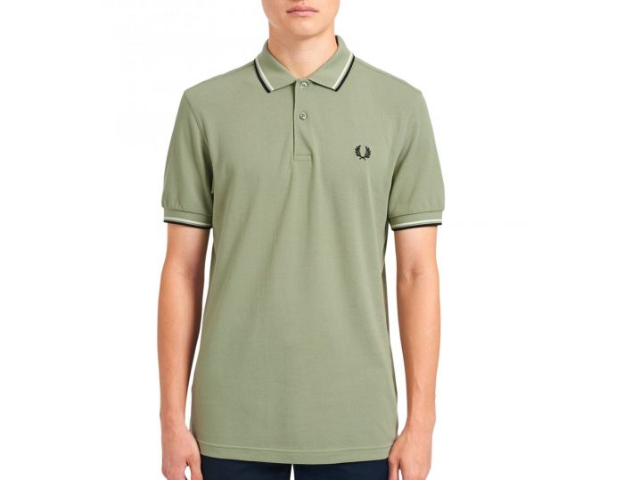 Fred Perry Twin Tipped Shirt Grünes Poloshirt