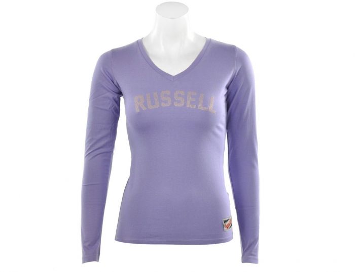 Russell Athletic Deep V-Neck Long Sleeve Shirts