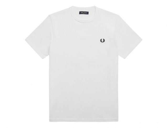 Fred Perry Ringer T-Shirt White Shirts