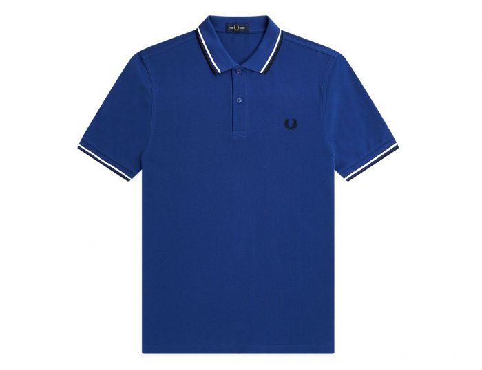 Fred Perry Twin Tipped Shirt Herenpolo Kobaltblauw
