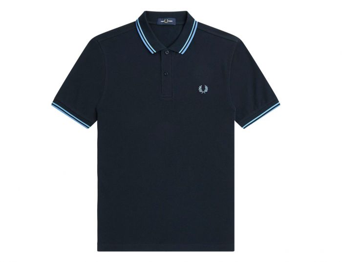 Fred Perry Twin Tipped Shirt Navy Polo Shirt