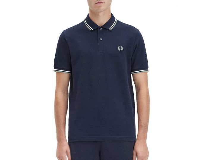 Fred Perry Twin Tipped Shirt Donkerblauwe Polo