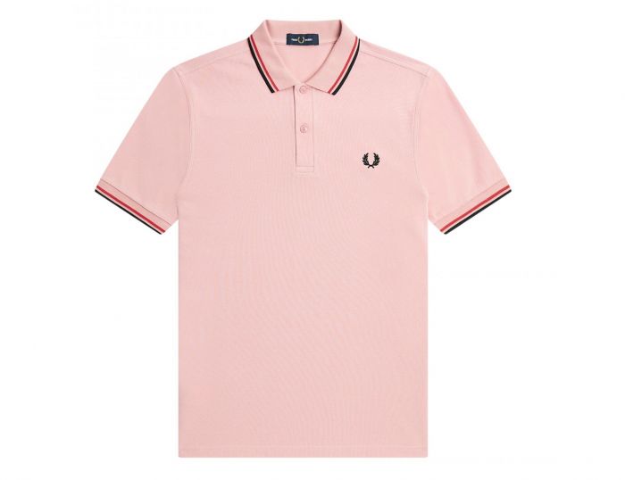 Fred Perry Twin Tipped Shirt Roze Polo Heren
