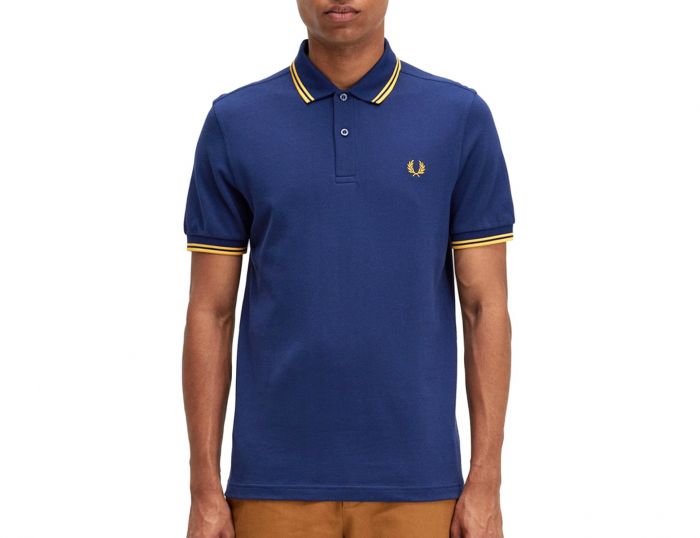Fred Perry Twin Tipped Shirt Polo met Gele Bies